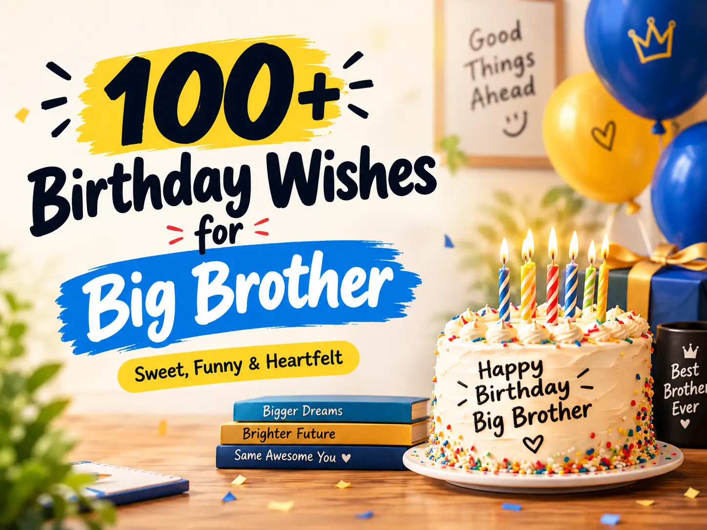 100+ Birthday Wishes for Big Brother (Sweet, Funny & Heartfelt)