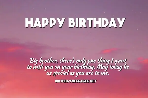 Short Birthday Texts for Big Brother
