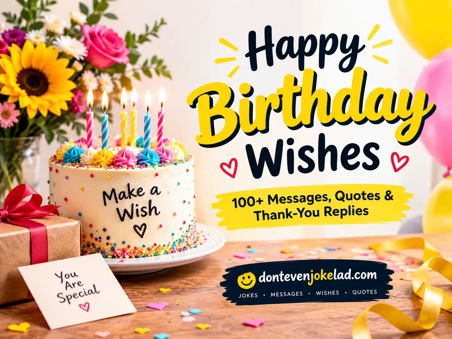 Happy Birthday Wishes: 100+ Messages & Thank-You Replies