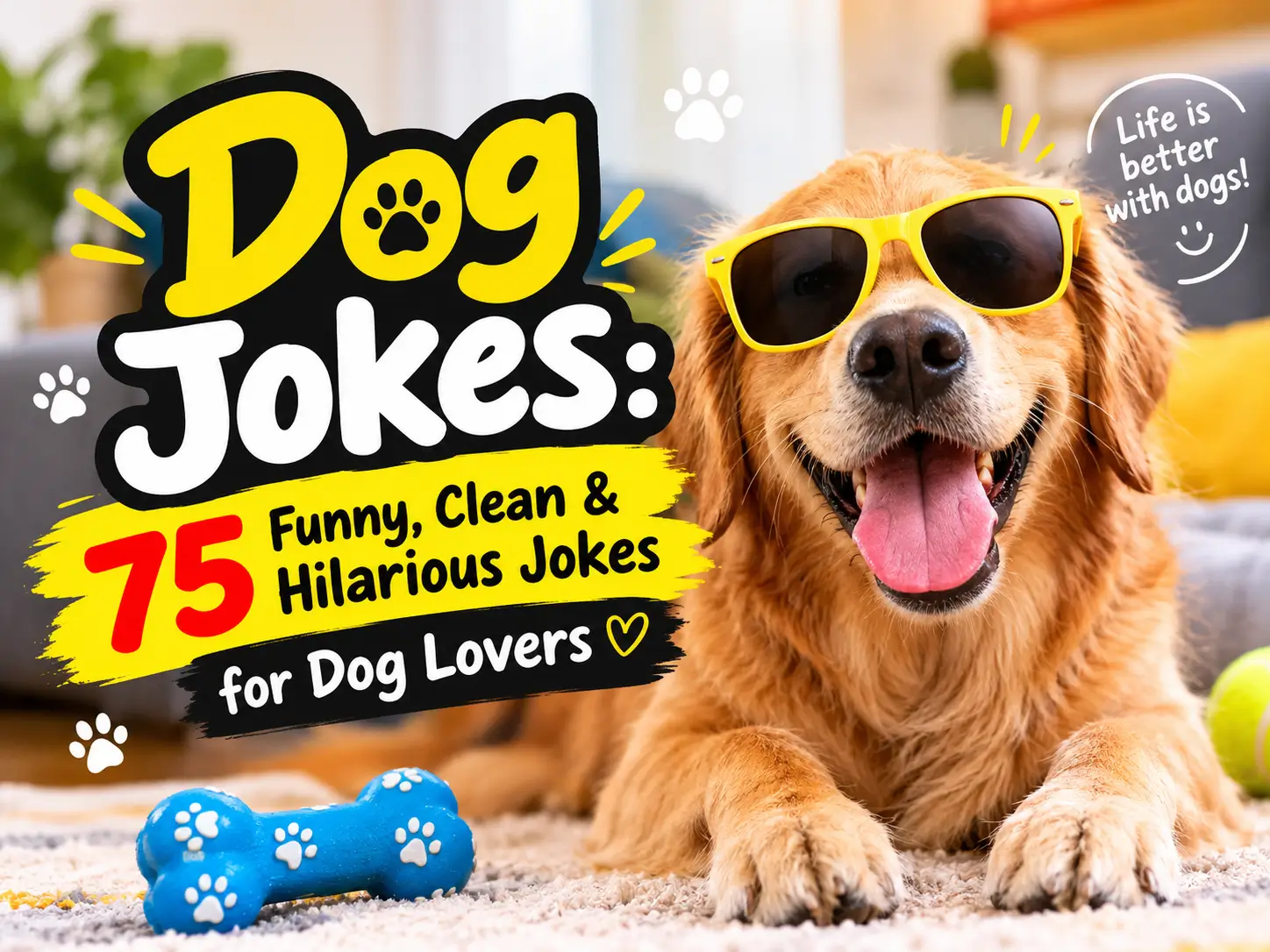 Dog Jokes: 75 Funny, Clean & Hilarious Jokes for Dog Lovers