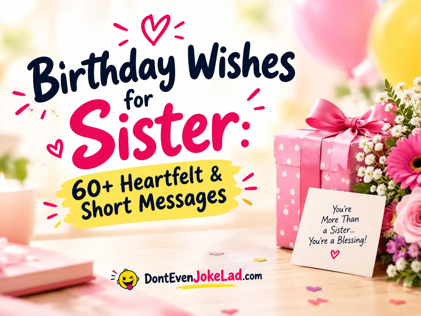 Birthday Wishes for Sister: 60+ Heartfelt & Short Messages