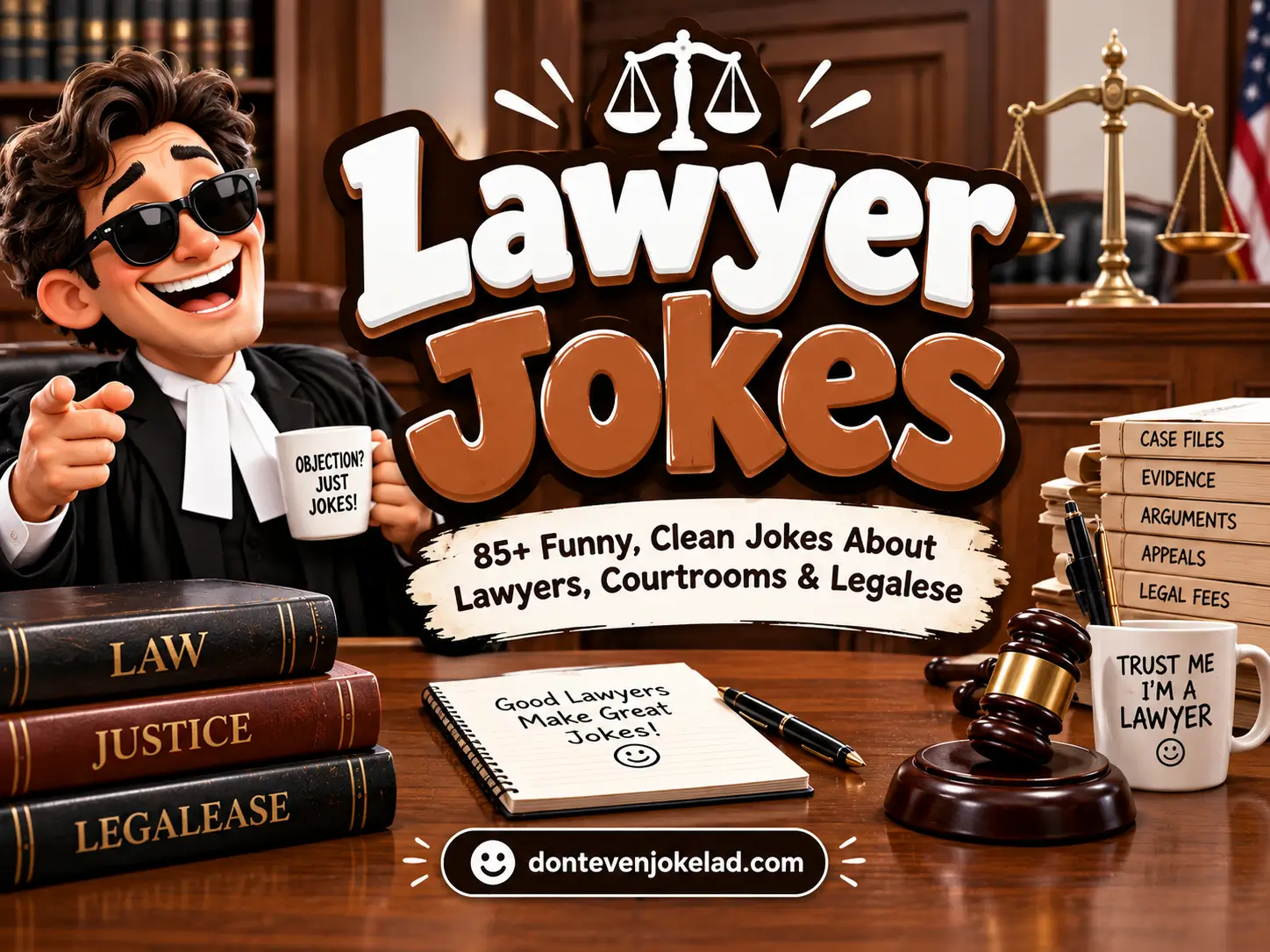Lawyer Jokes: 85+ Funny, Clean Jokes About Lawyers, Courtrooms & Legalese