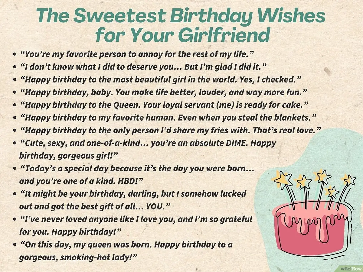 Sweet and Heart-Touching Birthday Wishes for Girlfriend